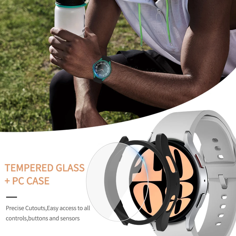 Waterproof Glass Case with Hollow Bumper and Screen Protector