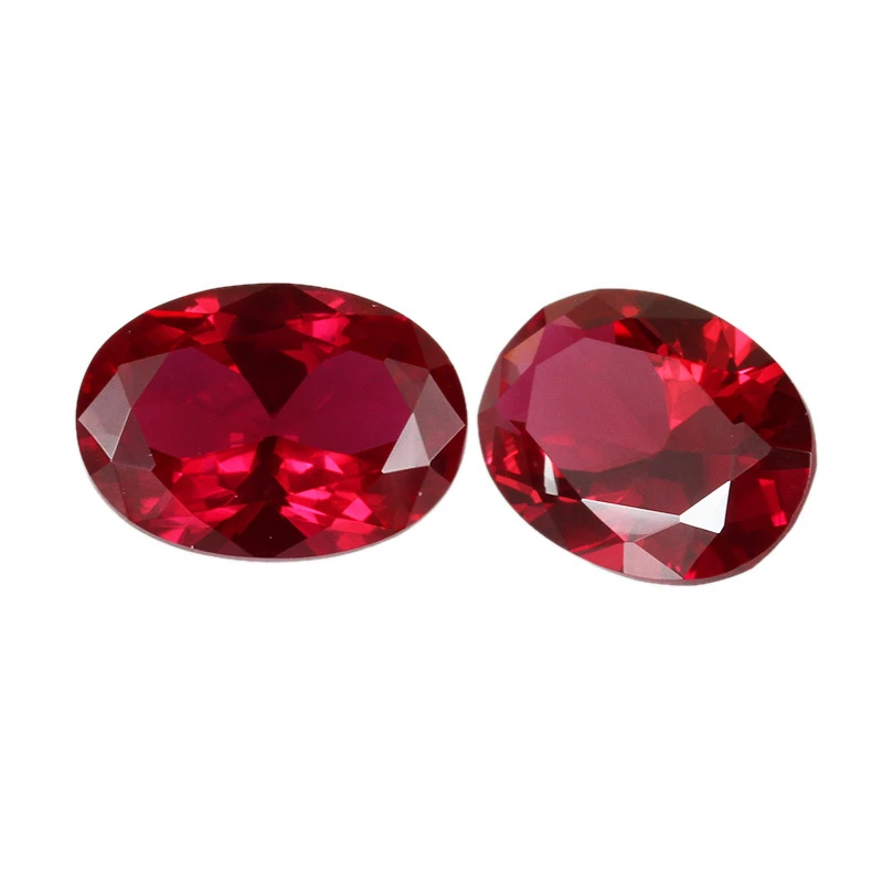 2 Stück Rubin hübscher Edelstein bestanden UV-Test 13 × 18mm Oval schliff vvs loser Edelstein für Schmuck herstellung DIY Anhänger Ring Edelstein – Detail 7