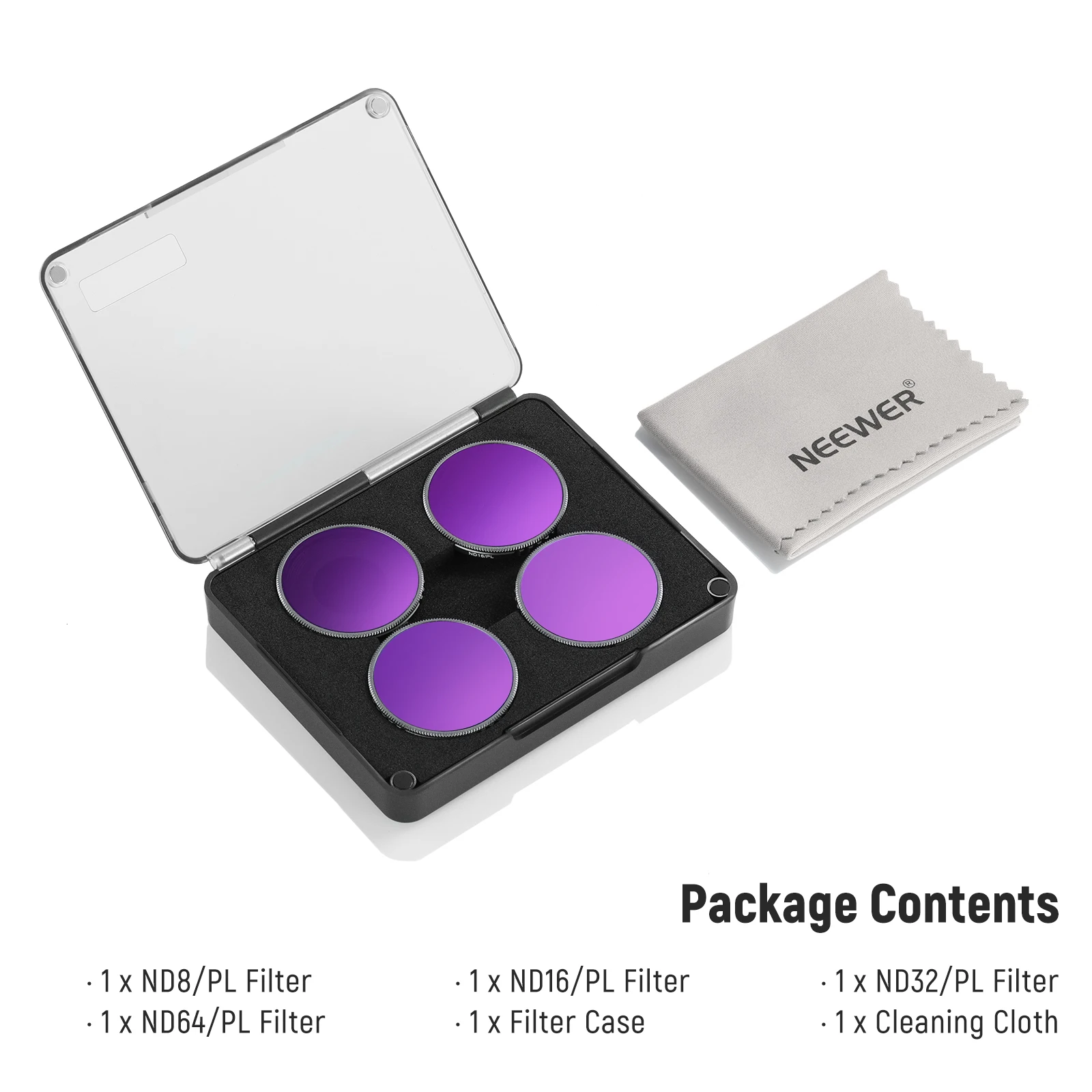 ND Filter Set(ND8/PL ND16/PL ND32/PL ND64/PL ND/CPL ) kit For DJI Osmo Action 4