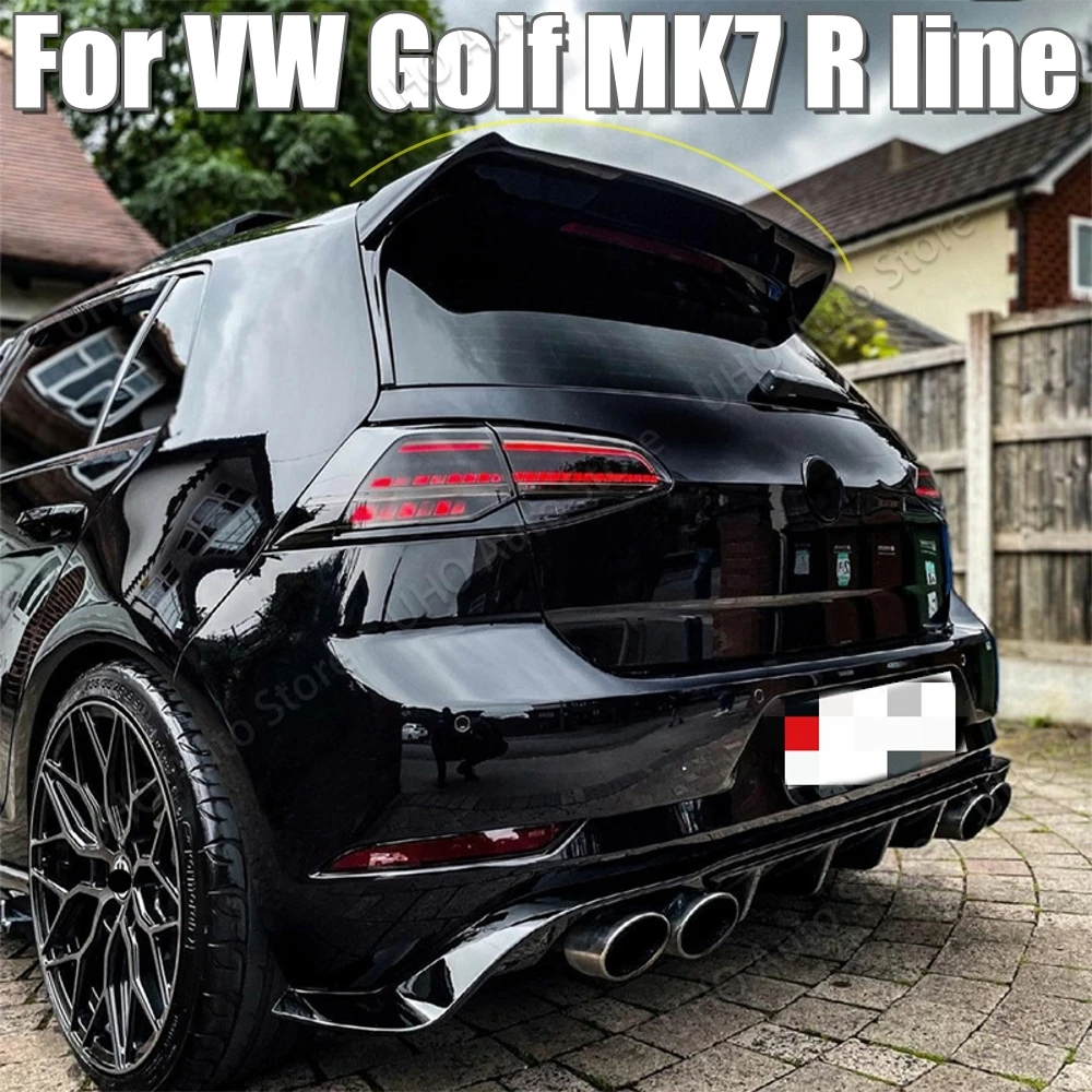 Spoiler Sul Tetto Posteriore Dell'Auto Spoiler Del Bagagliaio Posteriore Labbro Dell'Ala Per Vw Golf 7 Mk7 R-Line R Line R Line (Solo Per Rline) 2014 