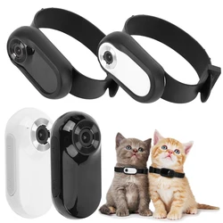 HD 1080P Wireless Collar Camera No WiFi Required Dog Cat Pet Camera Collar with Video Record Mini Body Camera for Indoor/Outdoor