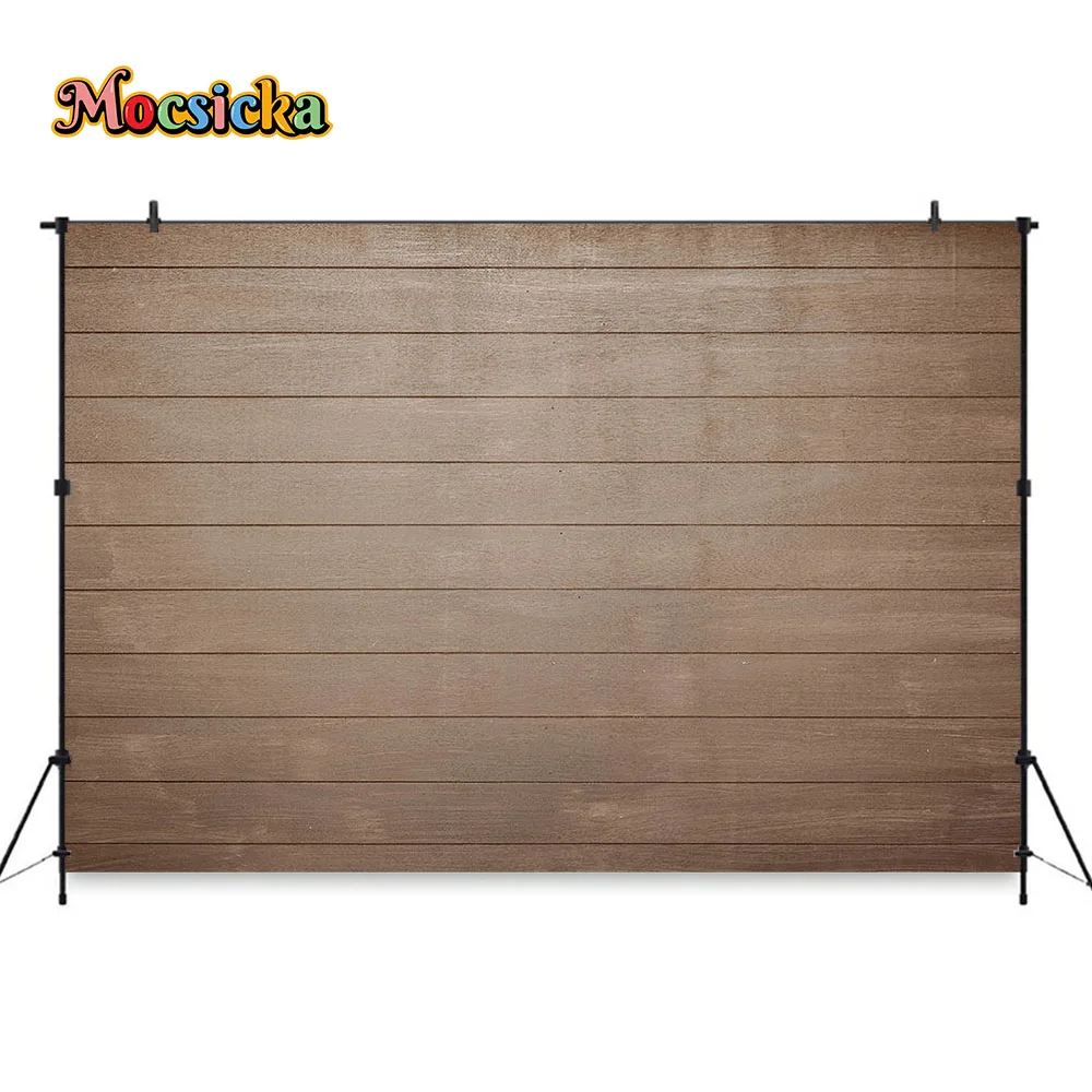 Aoihrraan 3x2m Sfondo in Legno Marrone Vintage Rustico Pavimento in Legno Retro Texture Plancia Fotografia Sfondo Baby Shower Decorazione Bambini Compleanno Matrimonio Arte Ritratto Foto Prop