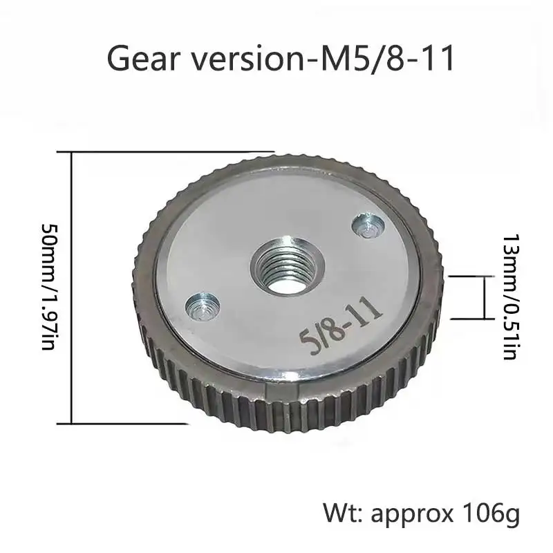 M10 Angle Grinder Quick-Release Self-Locking Grinding Head Pressing Plate Flange Nut, M14 Polisher Gear-Type Accessories