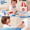 JOYFY Kids Doctor Kit 16Pcs Pretend Play Medical Kit with Realistic Toy Stethoscope Reusable Record Cards for Toddlers Ages 3+