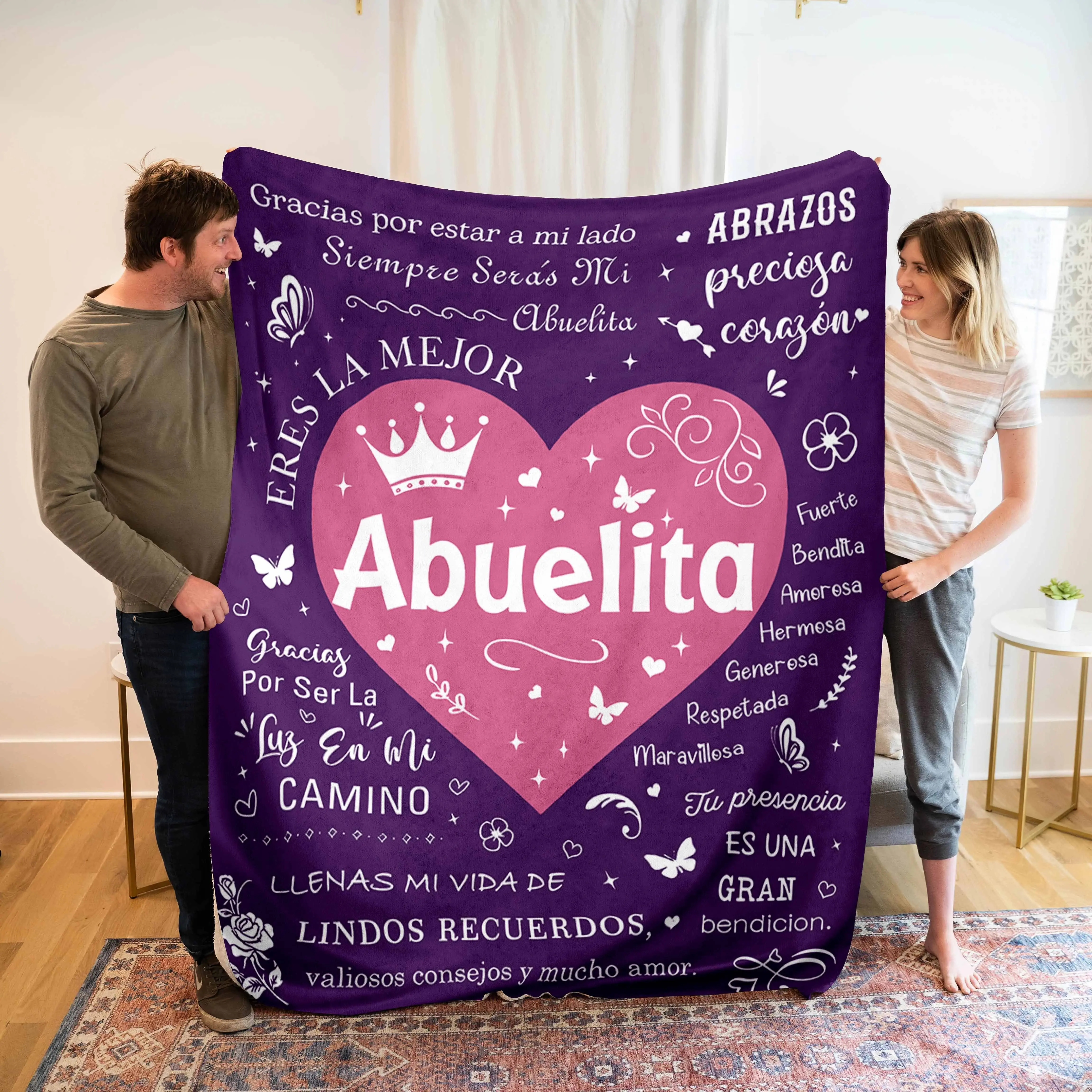 Manta Abuela BeneCharm - Regalos Para Abuela, Regalos únicos De Cumpleaños Para Abuelas, De Nietos, Mejor Manta Frazada Para El Día De La Madre, Manta De Franela Regalos Divertidos Para Abuelas
