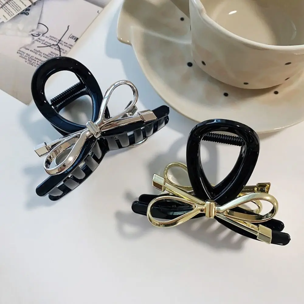 Ins Metal Bow Claw Clip Cool Acrylic Korean Style Bow Hair Claw Shark Clip Headwear Bow Crab Clip Girls dc 12v w1209 digital cool heat temp thermostat thermometer temperature controller on off switch 50 110c w1209 case acrylic box