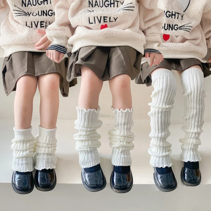 Children Leg Warmers Children Items Sweet Children Leg Warmer Girls Solid Cotton Soft Comfortable Leg Cover Stylish Outing Elastic Tube Sock Stacked Sock 3-12Y