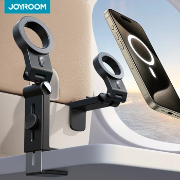 Joyroom 마그네틱 비행기 휴대폰 거치대 여행 필수품, 핸즈프리 유연한 회전 스탠드, 아이폰 14, 15 프로 맥스 휴대폰용