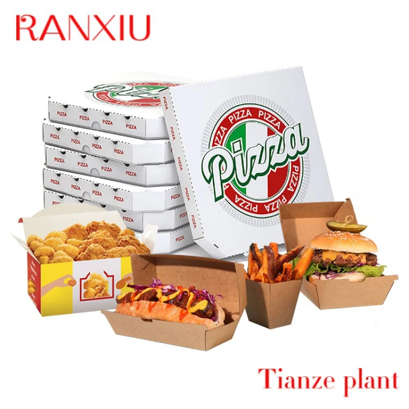 Manufacturers Boite Pizzas Cheap Price Reusable 10 12 16 Inch Round Carton Corrugated Pizza Box With