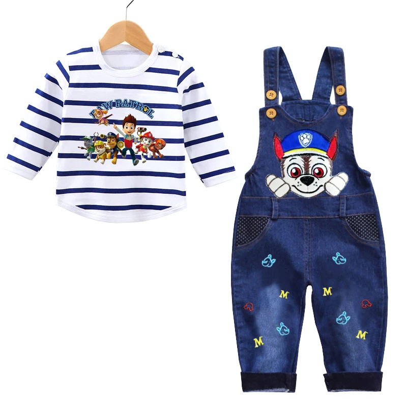 thumbnail image 1 of Conjunto de ropa de 2 uds para bebé recién nacido de 0 a 3 años, camisa de manga larga de la Patrulla Canina, mono, pantalones, conjunto infantil para niño pequeño, 1 of 5