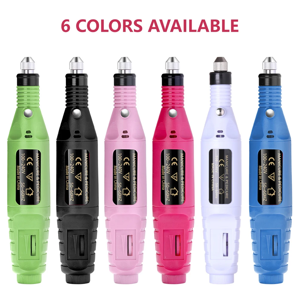 LULAA Electric Nail Drill Machine Set Pedicure Grinding Equipment Mill For Manicure  Professional Strong Nail Polishing Tool 2