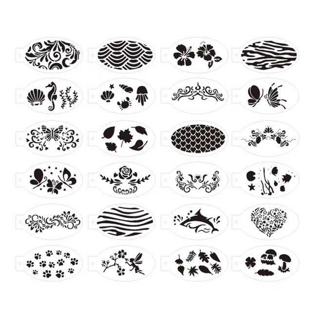 42PCS Face Paint Stencils Face Painting Template Kit Face Tracing Stencils  For Holiday Christmas Birthday Party Easy Install - AliExpress