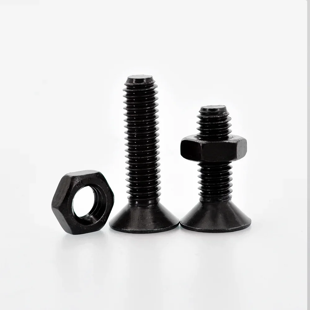 DIN7991 Allen Flat Head Hex Bolt Nut Set Kit M2 M3 M4 M5 M6 Black Grade 10.9 Steel Hex Hexagon Socket Countersunk Head Screw