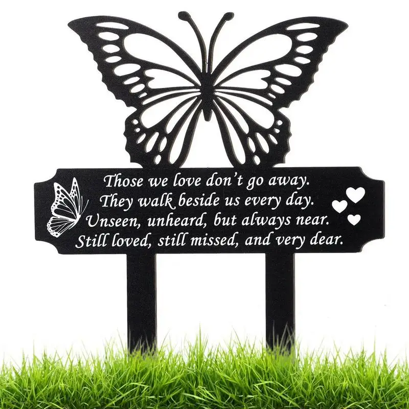 

Butterfly Memorial Stakes Garden Decorations Memorial Stakes With Colorful Butterfly Wings Outdoor Yard Decorative Stake Signs