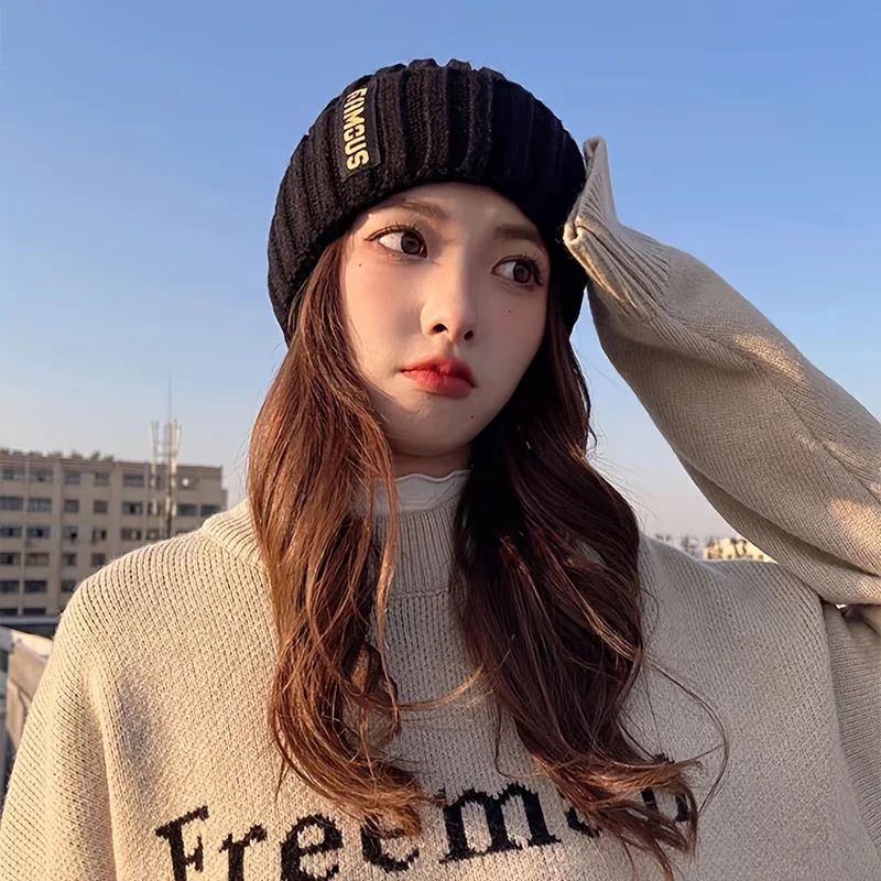 Winter Knitted Beanie Warm Windproof Ear Protection Running Hat Cold-proof Breathable Stretchy Men Women Cycling Headwear