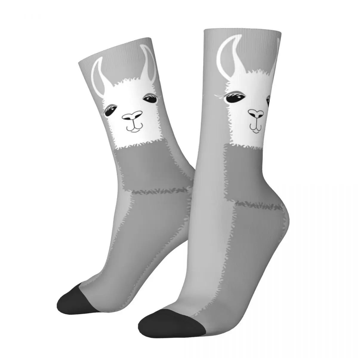 

LLAMA DUO Socks Harajuku Sweat Absorbing Stockings All Season Long Socks Accessories for Unisex Gifts