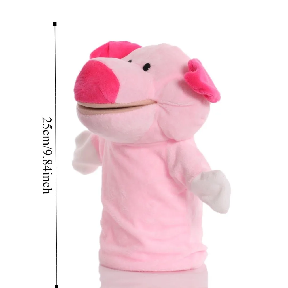 Appease Toys Animal Hand Puppet Early Education Interactive Hand Doll Stuffed Pig Hand Finger Puppets Kindergarten Story Props