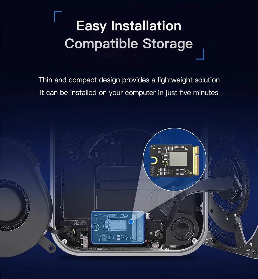 JCID 新しい M4 Mac Mini SSD 内蔵ハードディスク 2TB/1TB 10 層 PCB