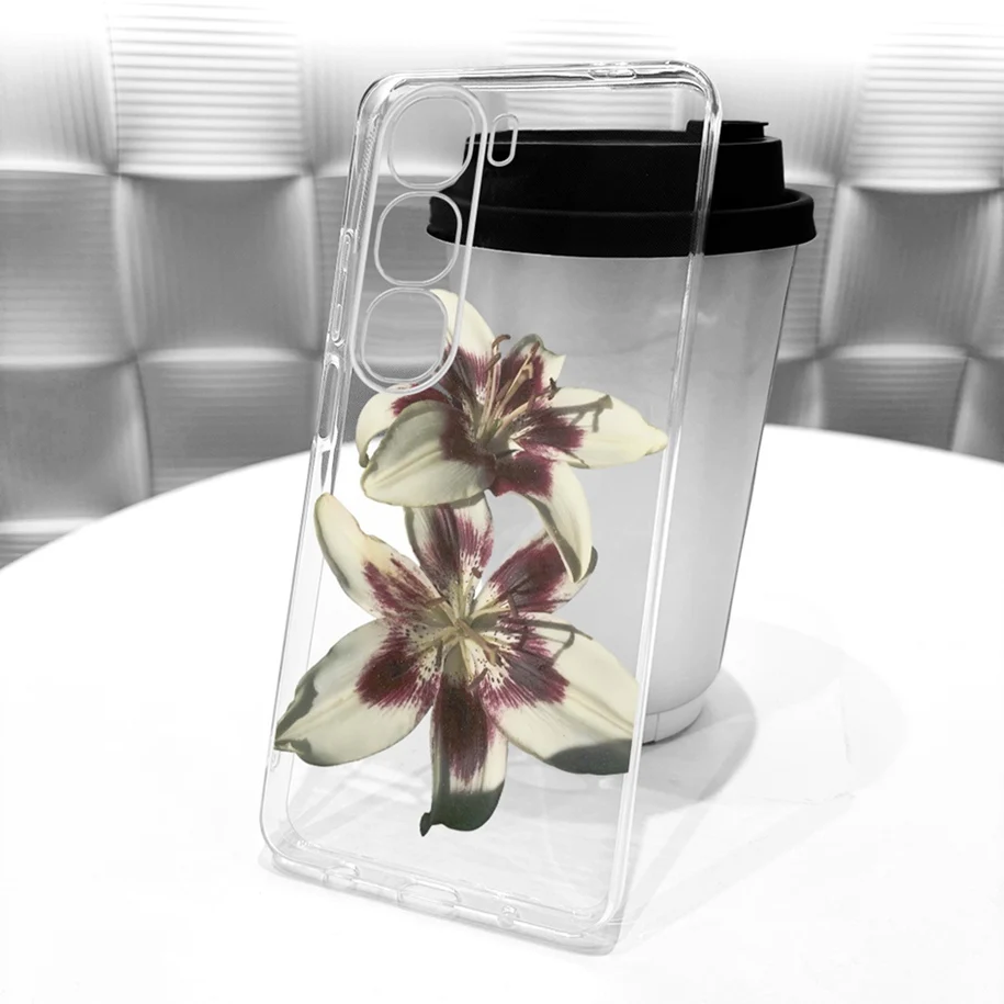 Elegant Bowknot Clear Silicone Phone Case - Slim and Fashionable Back Cover