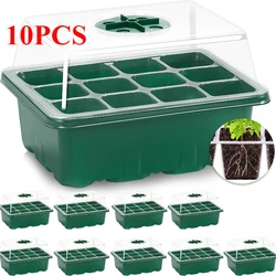 Seedling Starter Kit with Humidity-Control Domes - 10-Pack Propagation Trays (10pcs)