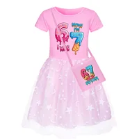 Enfants Six Seven robe 67 voler un cerveau bébé filles à manches courtes robes décontractées filles fantaisie princesse robes enfants vêtements 2