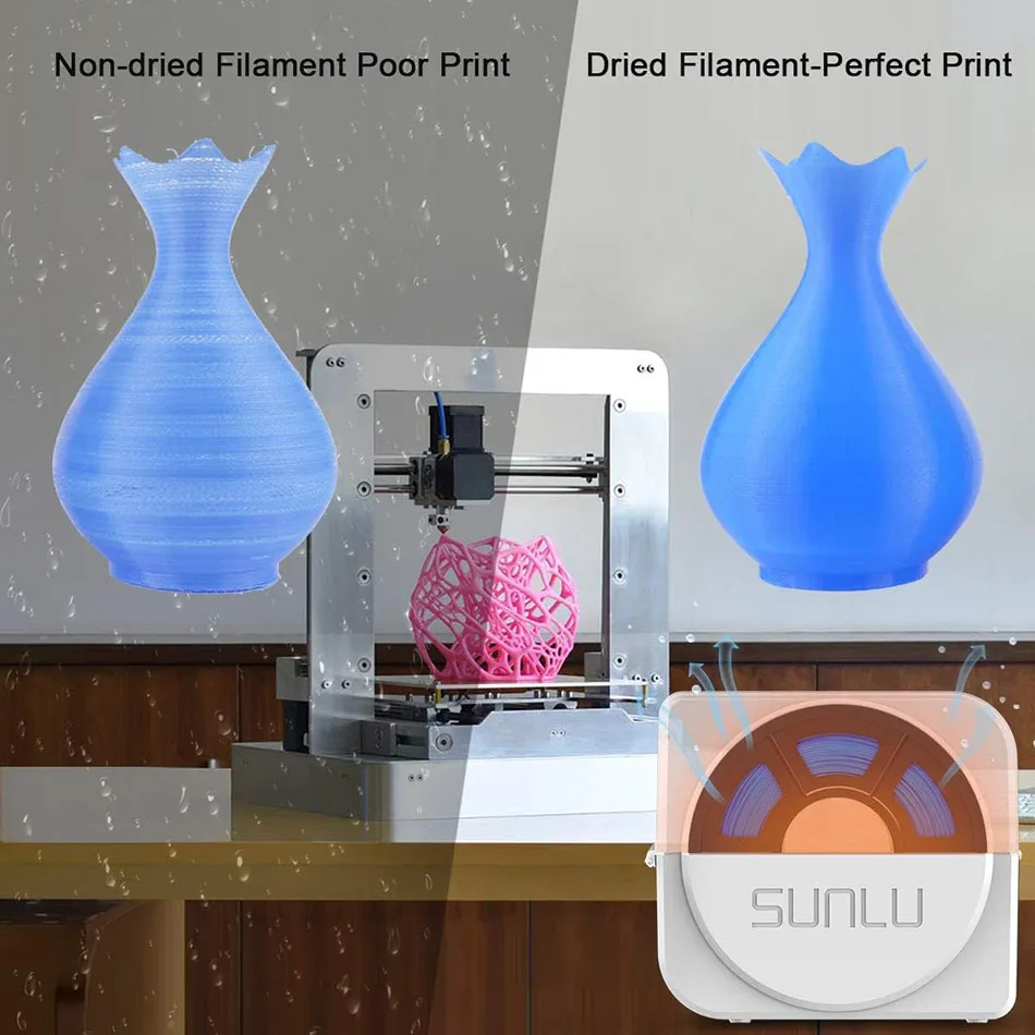 SUNLU S1 Plus 3D 프린터 필라멘트 건조기, 선풍기 업그레이드 필라멘트 탈수기 보관 드라이 박스, 1.75mm, 3.00mm, 1kg 3D 필라멘트