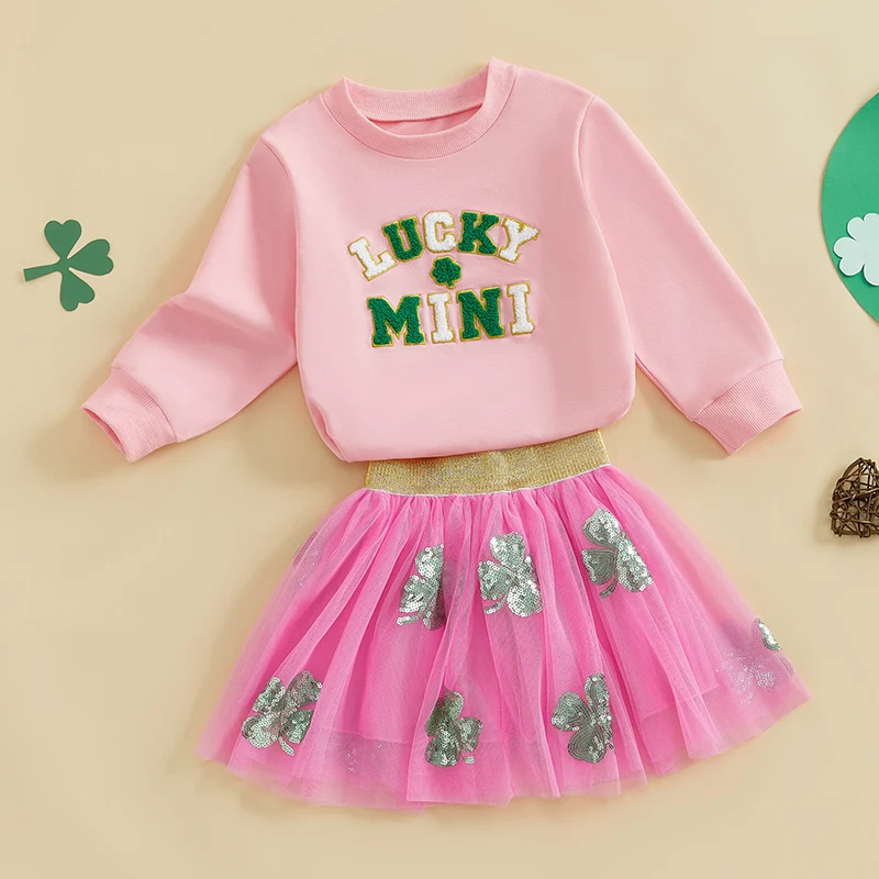Baby Girl St. Patrick’s Day Sweatshirt & Tutu Set 4