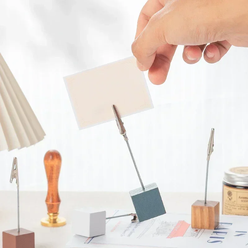 Wooden Memo Clips Business Card Display Stand Photo Picture Holder Message Note Holder Office Desk Organizer card holder,card display stand,desk card holder,photo card holder,postcard holder,sticky note holder,desk organizer