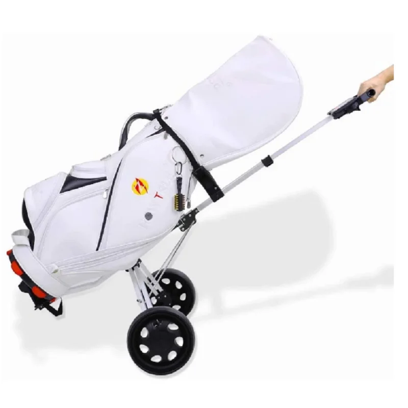 2 Wheel Foldable Golf Push Cart Collapsible Golf Trolley Push Pull Cart(59" x 28" x 40") Hand Cart 2 Wheel Kids c