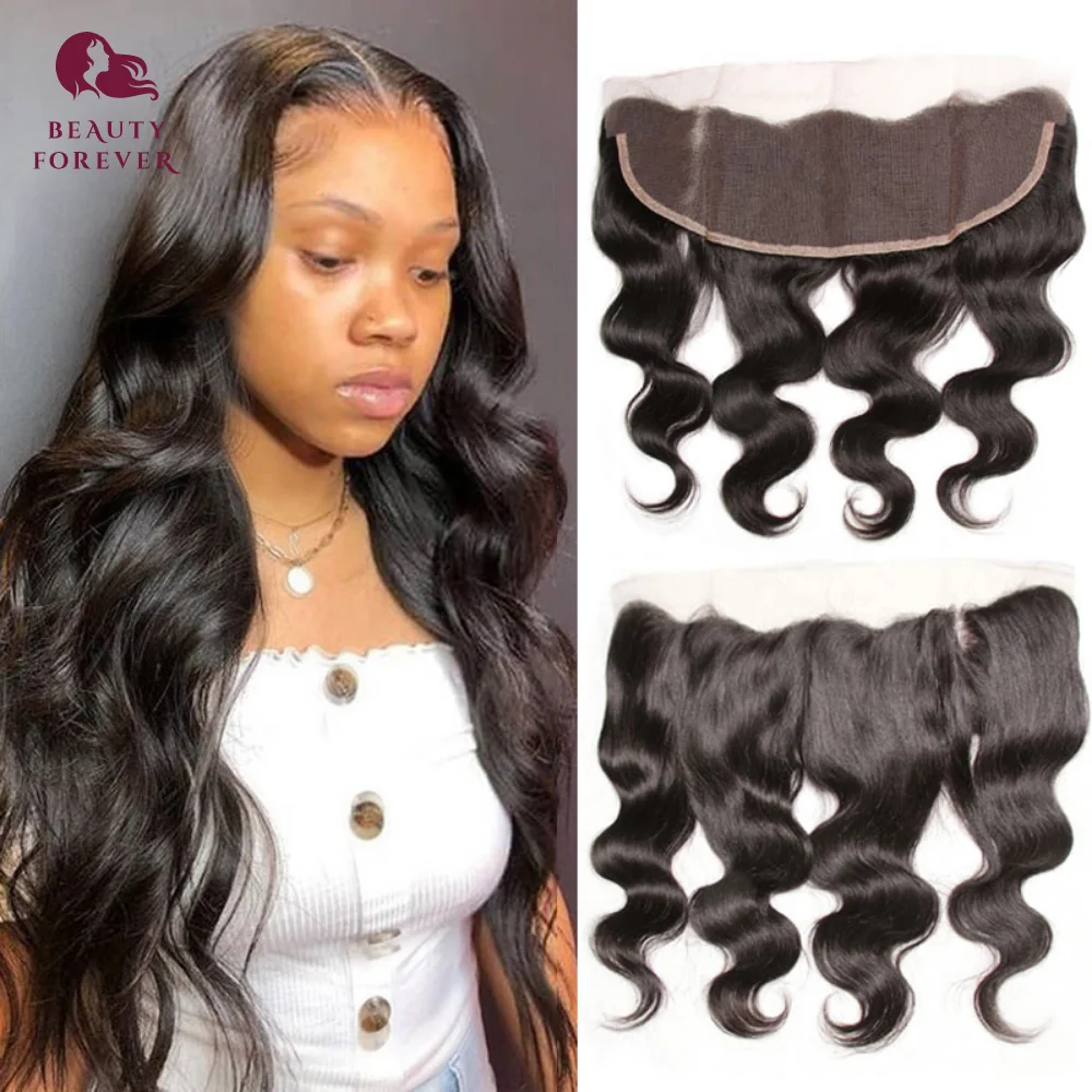Beauty Forever Brazilian Body Wave Lace Frontal Closure 13*4 Free Part Ear to Ear Virgin Human Hair 10-20inch