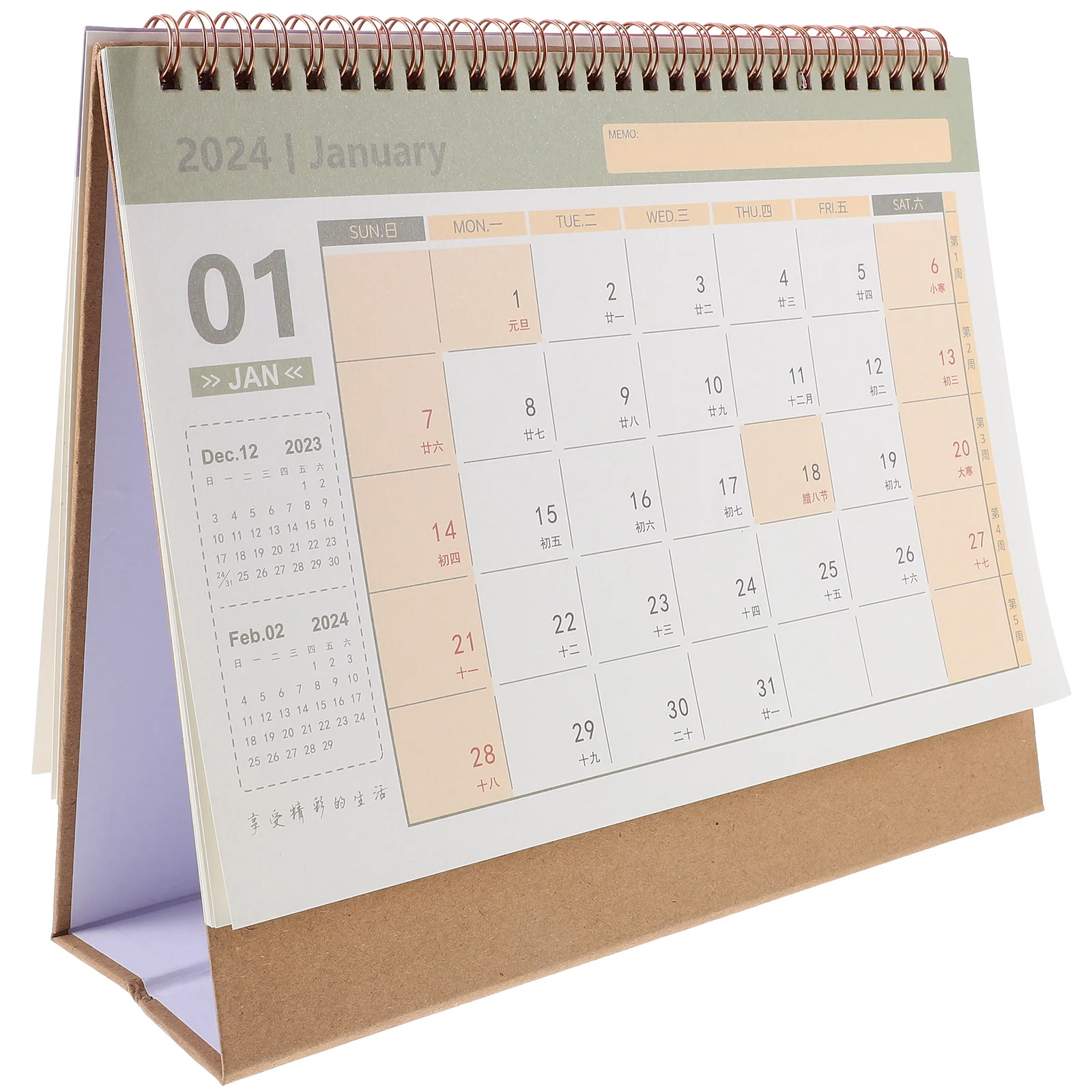 

Office Calendar Standing Monthly Table Easel Planner Flip Stand Up Year Mini Memo Pad Daily Agenda Modern Schedule Free