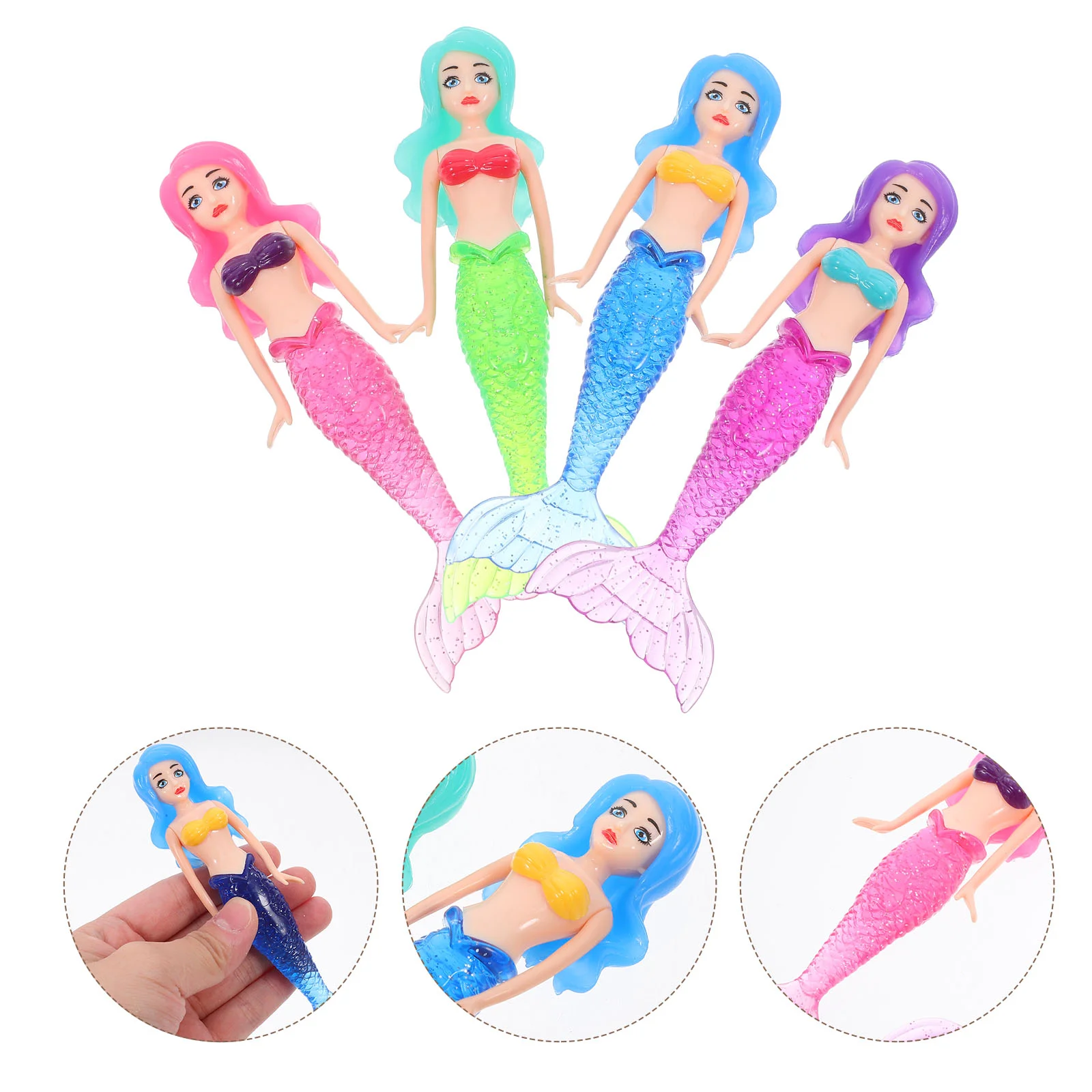 

4 Pcs Diving Toys Pool Ahock Kids Swimming Pools for Toddlers Water Modeling Set Child
