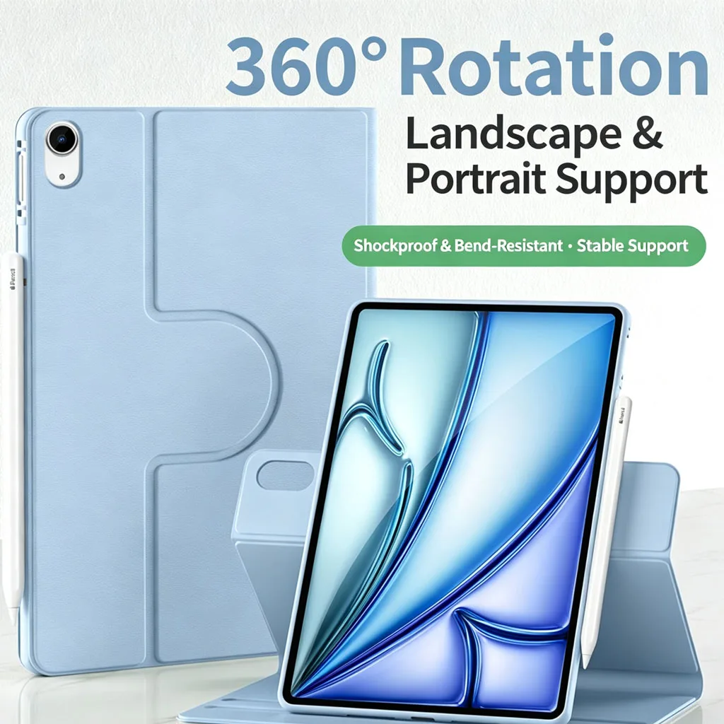 Universal 360° Rotating Tablet Cover with Versatile Viewing Angles