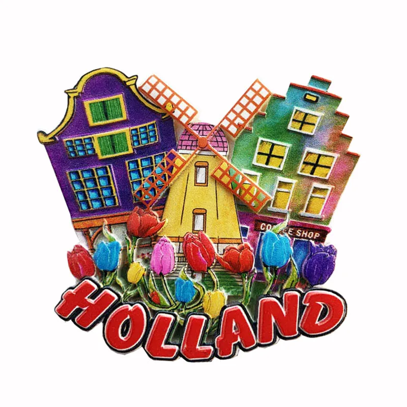 Magnetic Sticker Refrigerators Magnet Amsterdam Netherlands Souvenirs