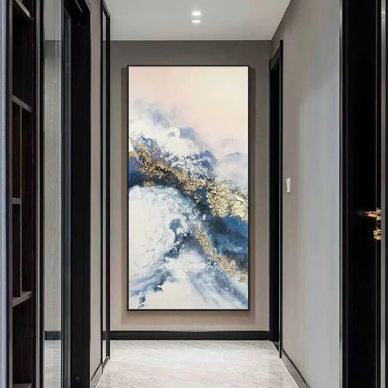 

Abstract Luxury Hand Painted Mountain Oil Painting Handmade Oil Painting Wall Art Canvas Living Room room Porch Hanging Mural