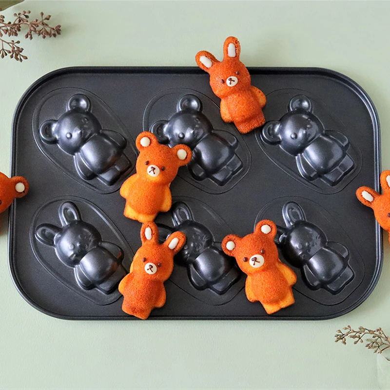 Outils de décoration de gâteau, motif lapin mignon de dessin animé, pour cuisson d'escal6