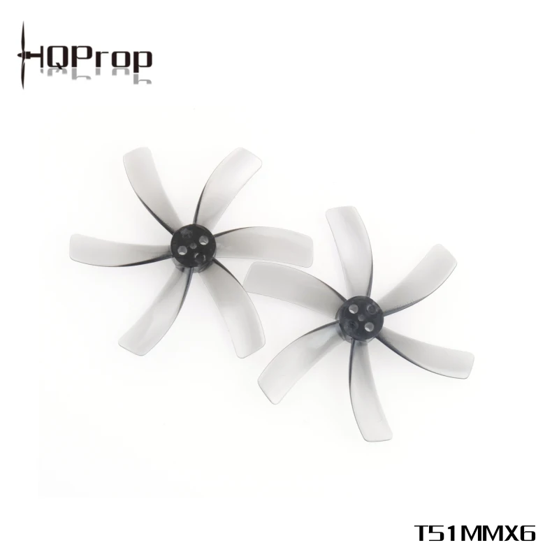 Hélice HQProp T51mm 2 pouces 6 pales montée sur un drone micro whoop, prête pour le vol FPV