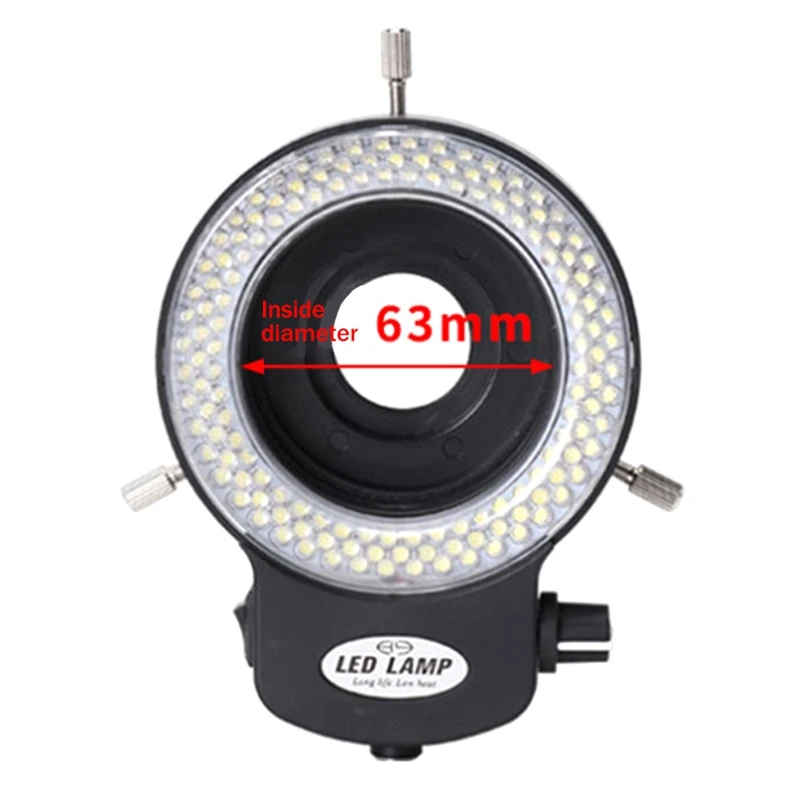 Promotion! Microscope Light- Ring Light Adjustable 144 Lamp Beads LED Light Source Industrial Microscope Ring Illuminator -EU Pl