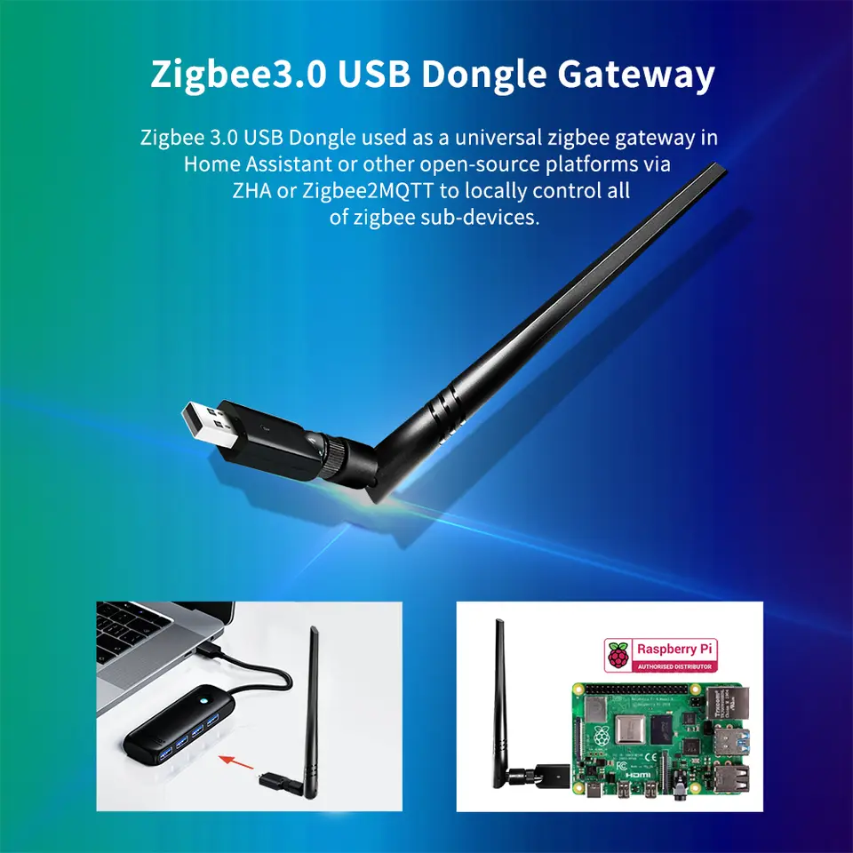 ZigBee3.0 Dongle USB Gateway Extender Support Home Assistant Open HAB ZigBee2MQTT Long Range Base EFR32MG21 Firmware Upgradeable image 3