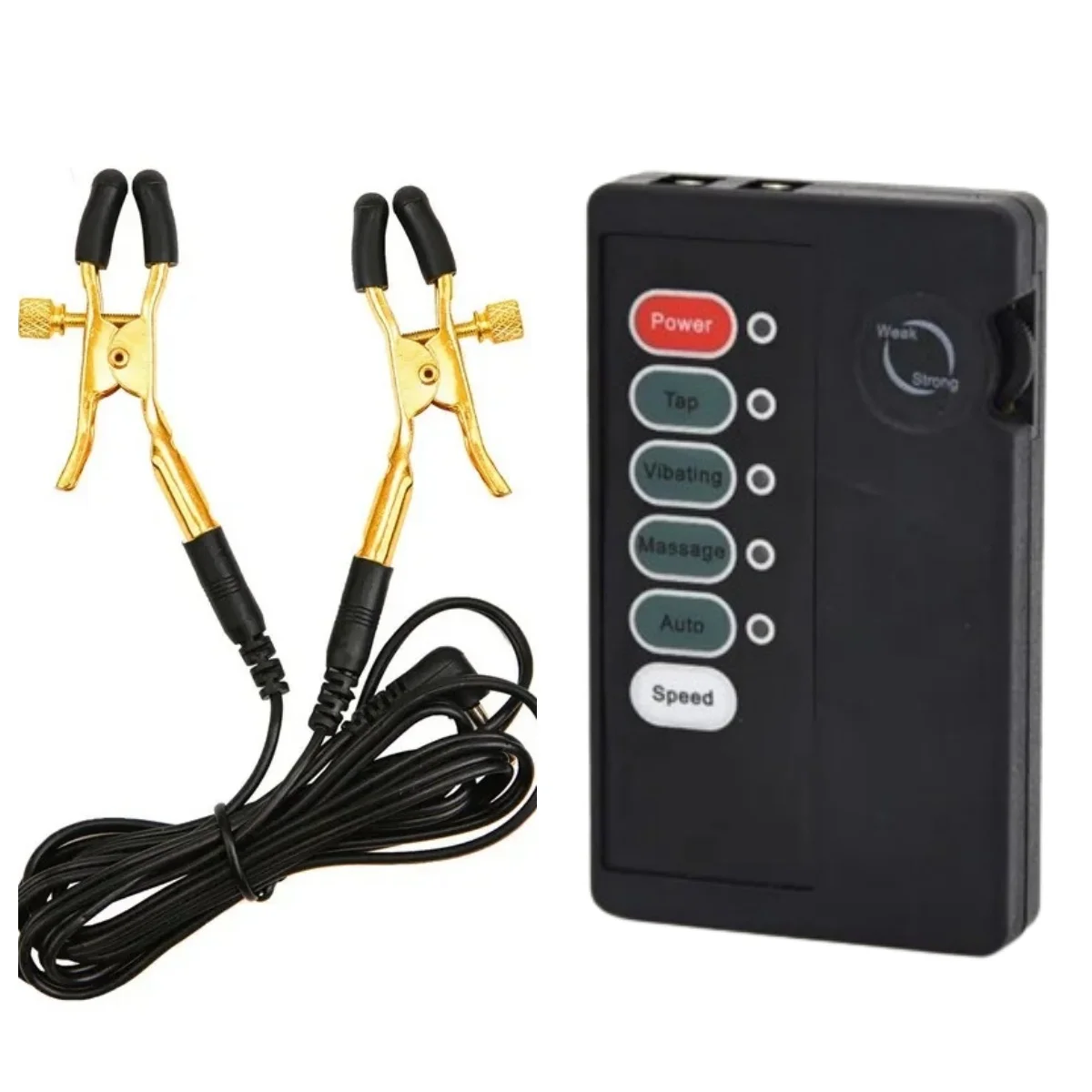 Electric Shock Nipple Clamps BDSM Flirting Toy Pulse Full Body Massager Pads Stimulation Powerful Breast Clitoris Clip Sex Toys