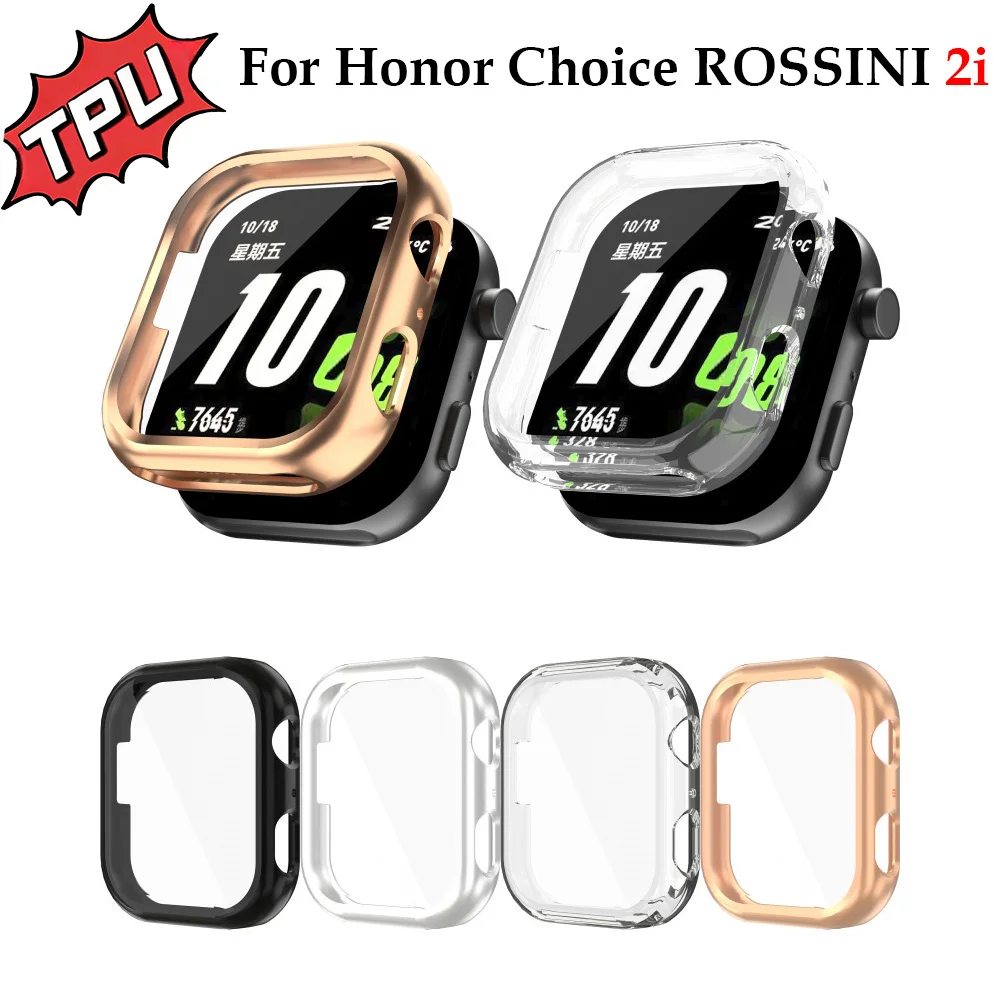 Enhanced Soft TPU Case with Scratch-resistant Screen Protector for Smartwatch Accessories