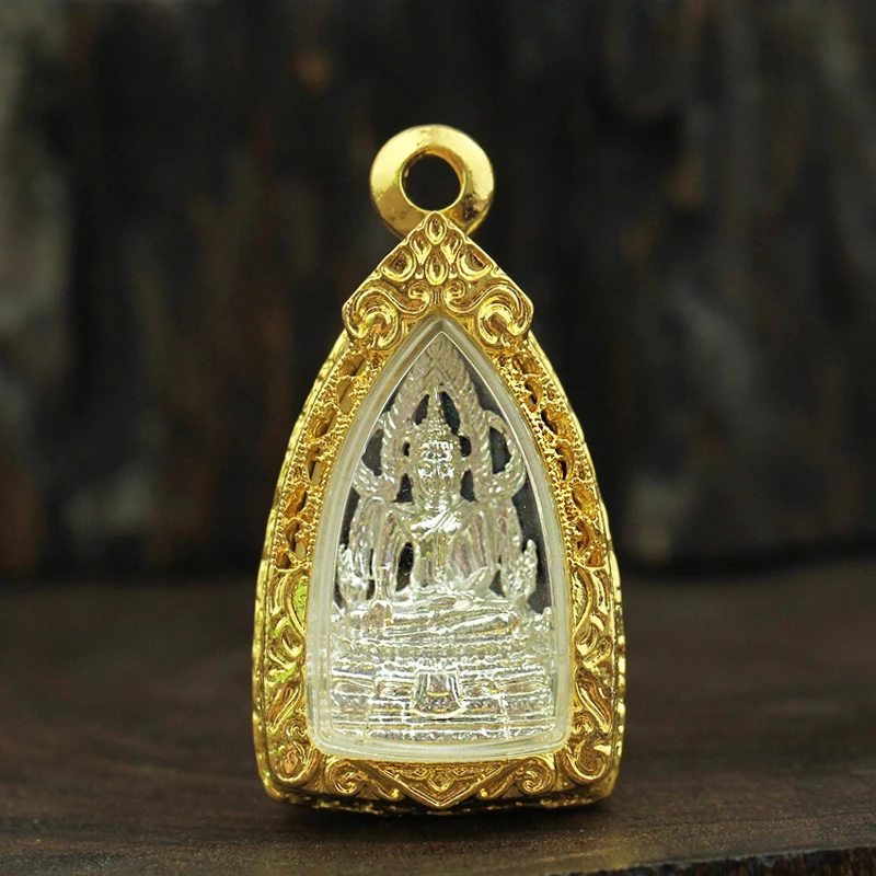 

Asia Thailand Royal temple Divine Dragon PO FO Buddha God card Pendant Amulet bring fortune GOOD LUCK safe Effective protection