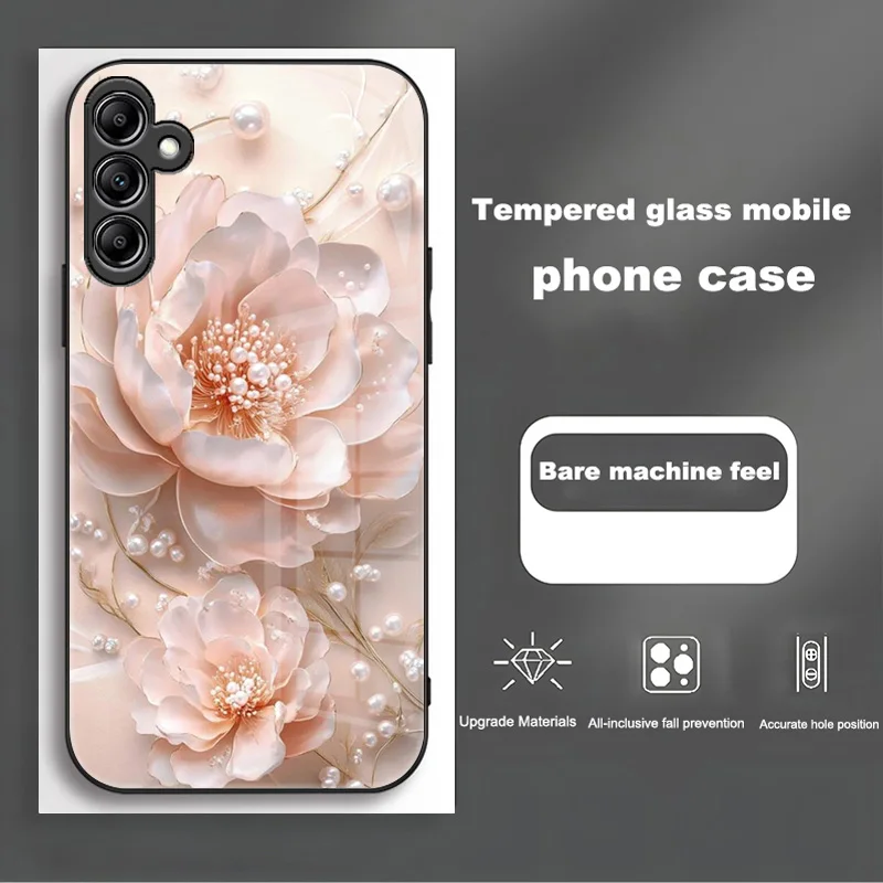 Luxury Tempered Glass Hard Back Bumper Case - Enhanced Protection & Sleek Design