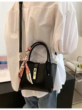  Women's bag spring and summer new fashion trend temperament silk scarf messenger bag Single Shoulder Handbag Commuter Bag 