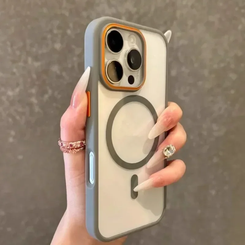 Premium Magnetic Wireless Charger with Shockproof Clear Back Cover