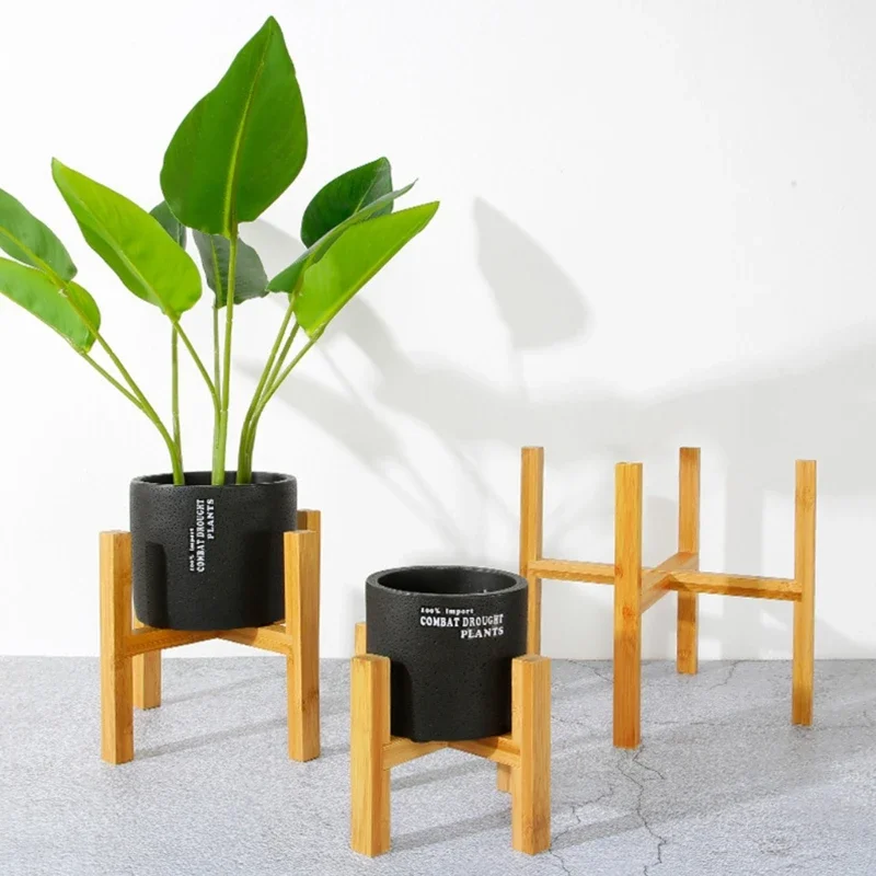 Four-legged Wood Flower Pot Holder Plant and Succulent Flower Pot Base Display Stand Home Garden Patio Decoration Shelf Furniture wooden flower shelf plant stand