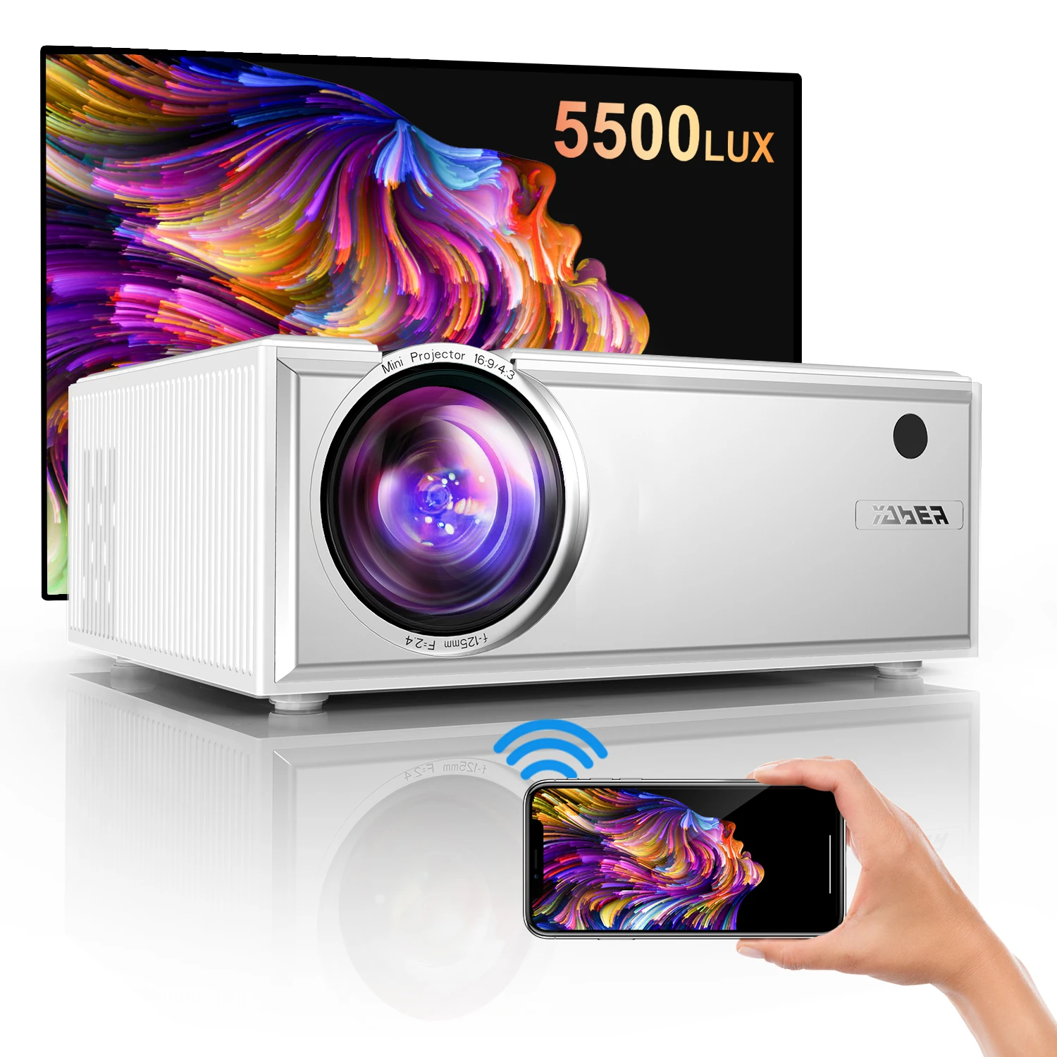 BYINTEK K45 AI 자동 초점 스마트 안드로이드 와이파이 풀 HD 1920x1080 LCD LED 비디오 홈 시어터 ...