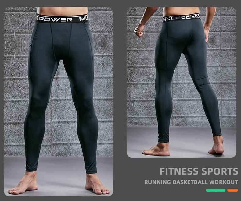 Fitness Compression Trousers: Men's Tight Leggings for Gym and Athletics - true deals club