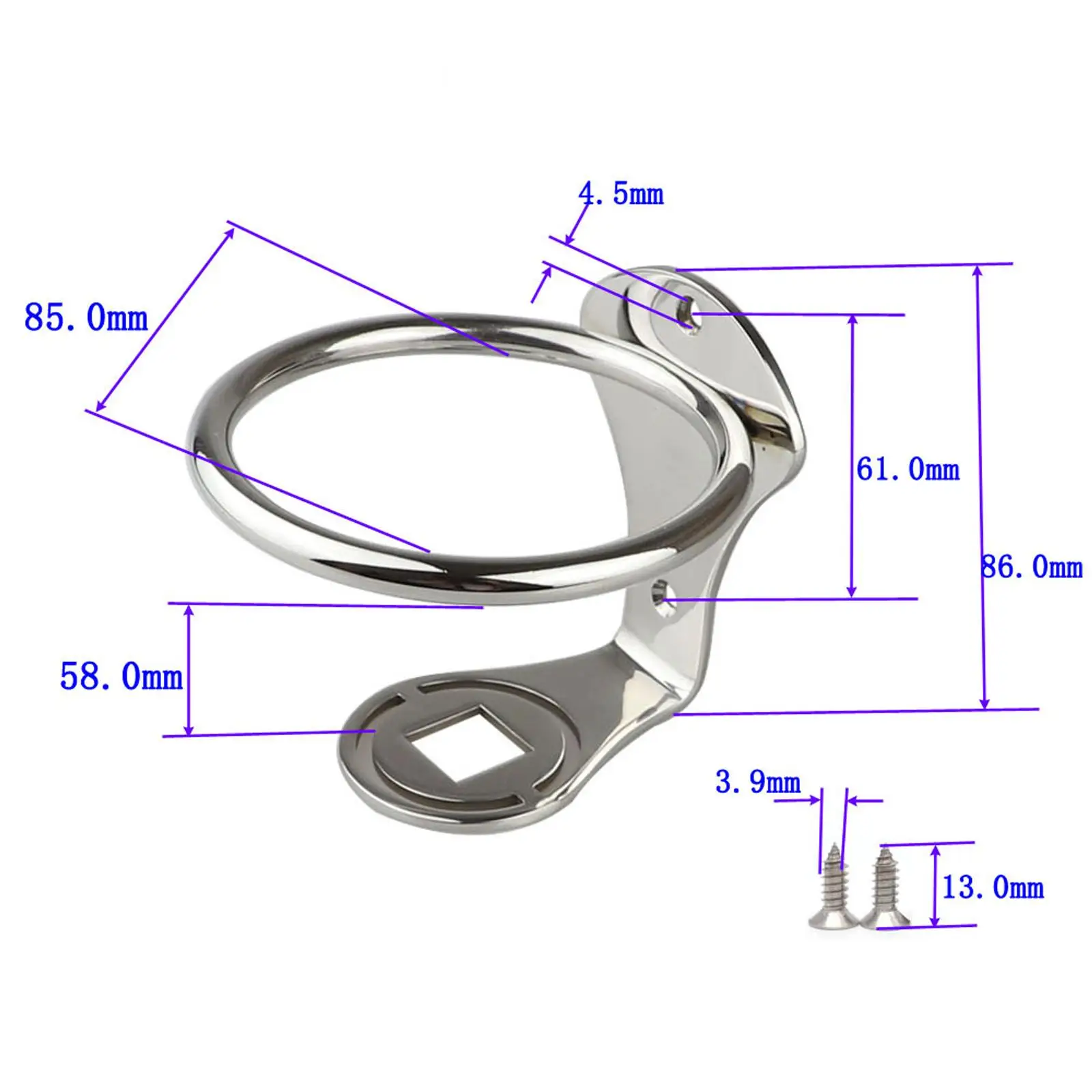 

Fishing Accessories Stainless Steel Boat Drink Bottle Holder for Cup Holder Marine Yacht Truck CarTrailer Hardware Yacht