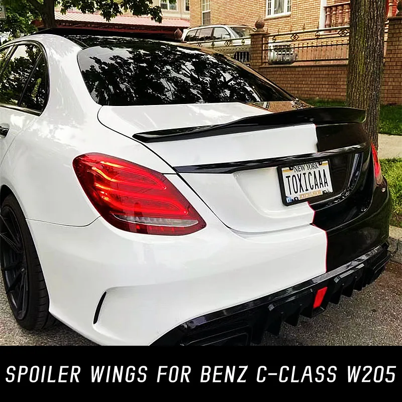 

Для Mercedes Benz C-class W205 C260 C43 C63 AMG 4 двери 2014-2020 PSM Стиль Задняя Крышка багажника автомобиля спойлер детали